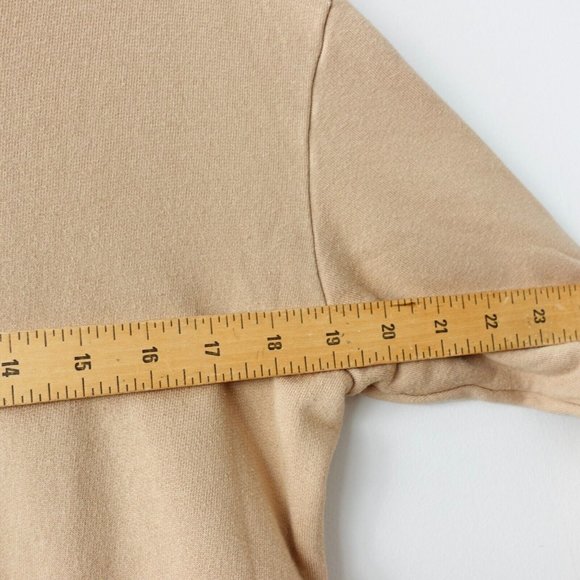 Distressed Camel Sweatshirt Womens XS Cut Out Ripped Pullover  ALALA Cypher USA - Picture 6 of 16